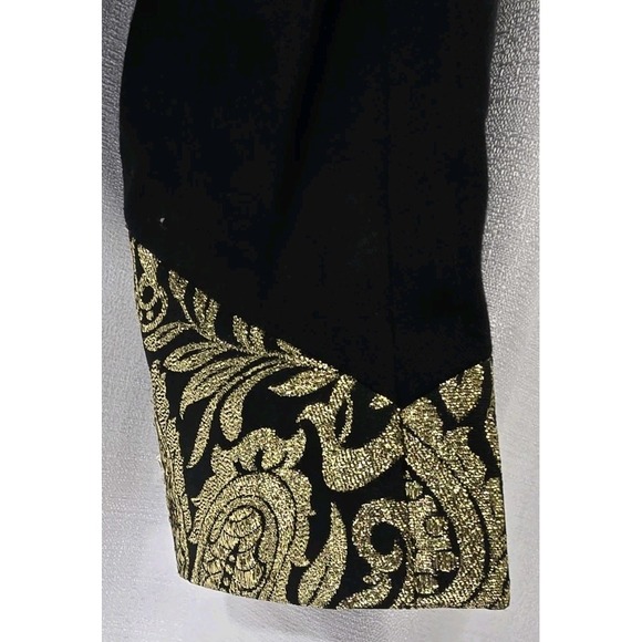 Vintage Hobby Horse Western Rodeo Show Jacket Blazer Black Gold Metallic Large‎ - Picture 4 of 9